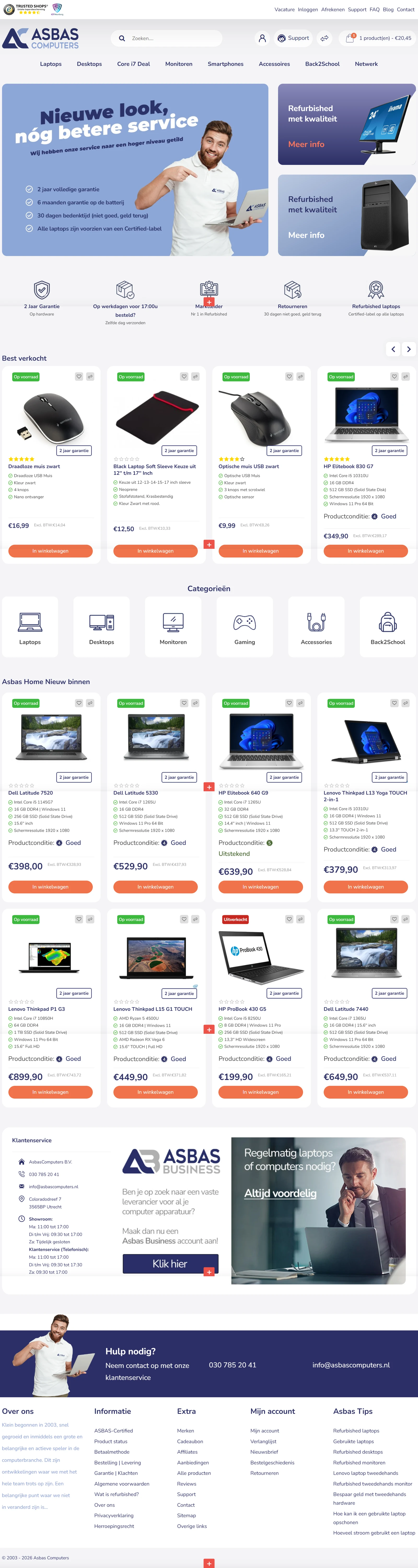 asbascomputers.nl: Original unframed project screenshot